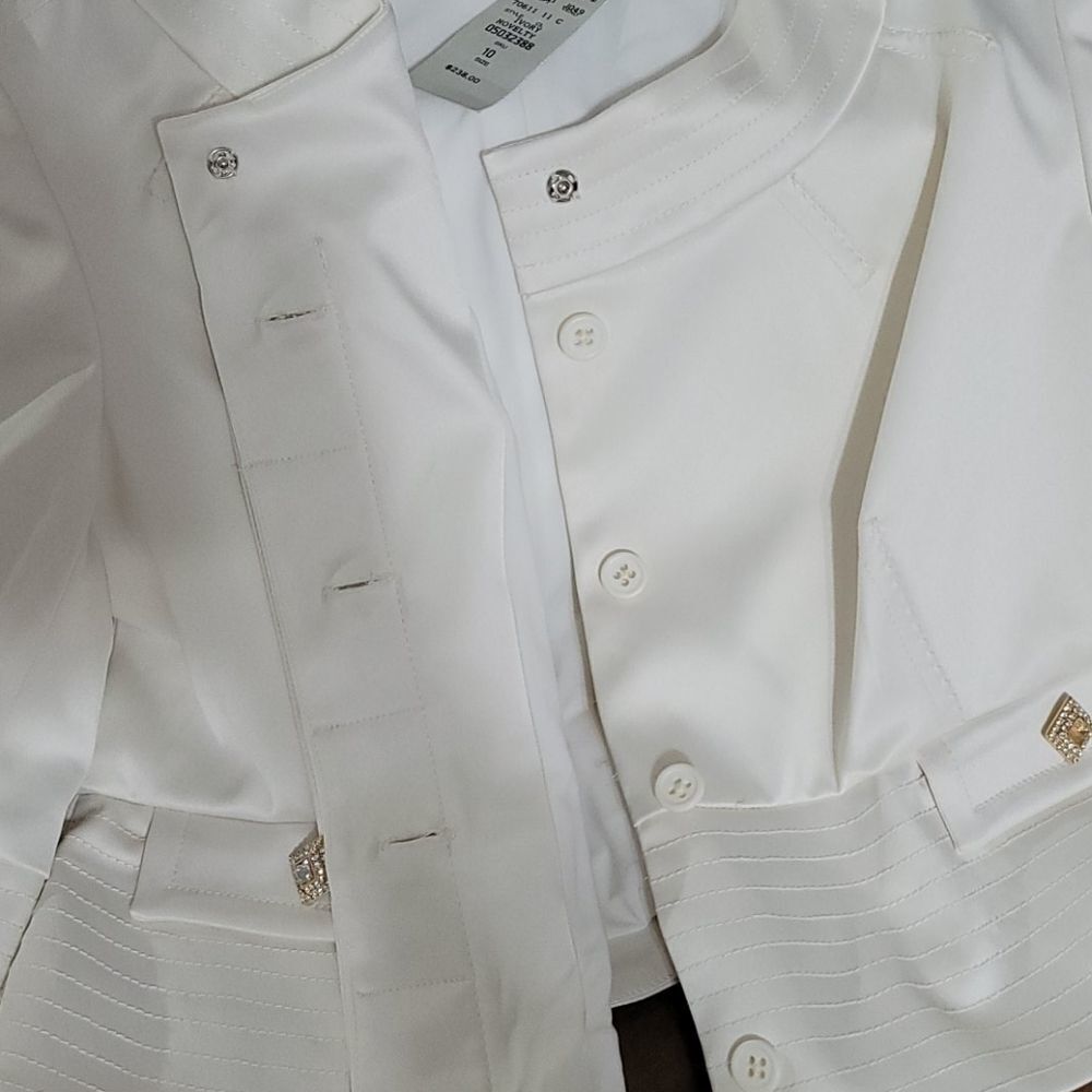 New Cache Luxe Ivory blazer size 10 NWT - image 7